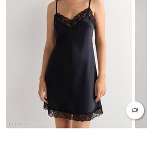 Silk Slip with Lace Insert Detail